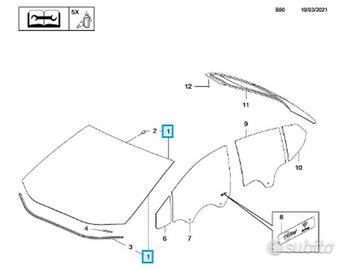 PARABREZZA OPEL ASTRA K SENSORE PIOGGIA TELECAMERA