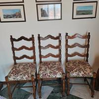 Sedie in legno seduta in stoffa