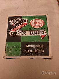 antica scatola in carta di canfora