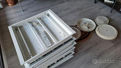 Plafoniere 60x60 con neon elettronici