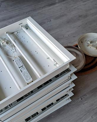 Plafoniere 60x60 con neon elettronici