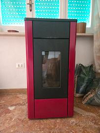 Stufa a pellet  - MCZ - Model "Cinzia" rosso 10 kW