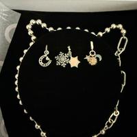 COLLANA PANDORA MAGLIA LINK E SFERE CON CIONDOLI