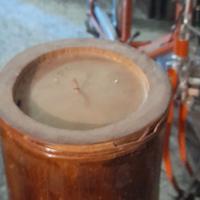 2 candele di bambu per giardino