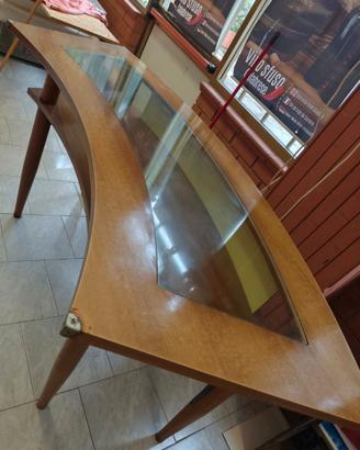 banco in legno e vetro