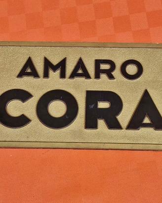 Targa Pubblicitaria Vintage Amaro Cora RoyVercelli