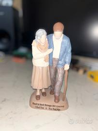 Statuina Storieme coppia anziani in resina - Regal