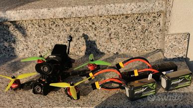 Drone FPV Analogico  + action cam + batterie