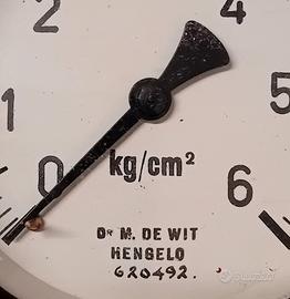 VECCHIO MANOMETRO INDUSTRIALE VINTAGE