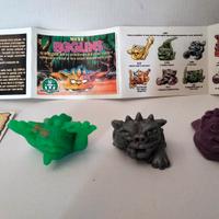 Mini Lotto 3 Mini Boglins 1992 + Card e Scheda