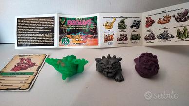 Mini Lotto 3 Mini Boglins 1992 + Card e Scheda
