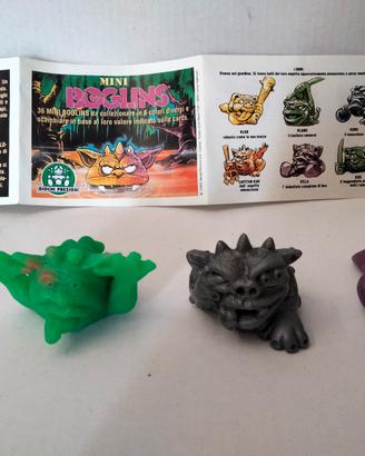 Mini Lotto 3 Mini Boglins 1992 + Card e Scheda
