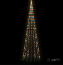 Albero di natale da esterno led colorati h 8 metri