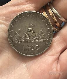 Moneta 500 Lire con Caravelle