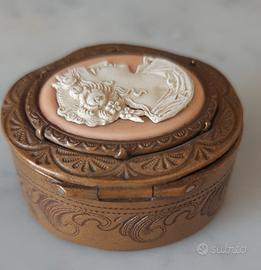 Ogg Antichità Portapillole Con Cammeo 