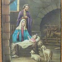 Antica cartolina Buon Natale LA NATIVITA’ viaggiat