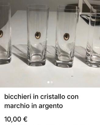 bicchieri in cristallo