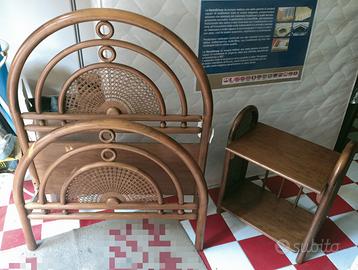 Letto singolo + comodino abbinato 