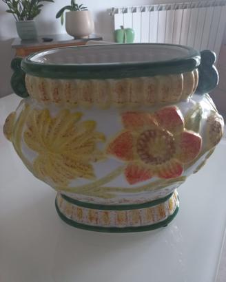 Vaso decorato a mano da arredo