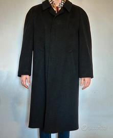 Cappotto in puro cashmere lungo nero