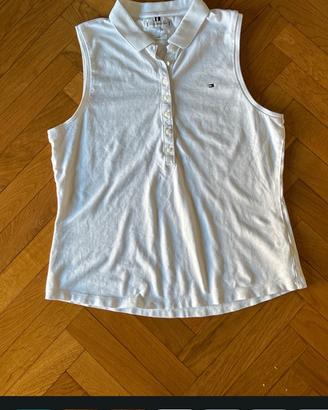 Polo Smanicata Bianca Tommy Hilfiger – Donna