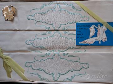 Lenzuolo matrimoniale in cotone con Macramè