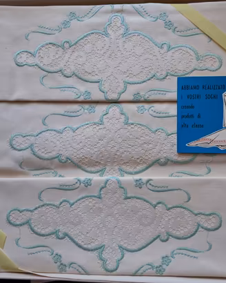 Lenzuolo matrimoniale in cotone con Macramè