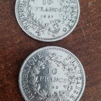 2 monete d'argento 