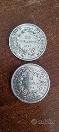 2 monete d'argento 