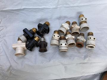 Vecchi portalampade con presa
