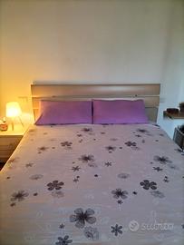 Copripiumino matrimoniale rosa con fiori