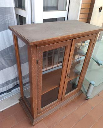 Mobile porta TV e mobile vetrina noce