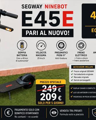 Monopattino Segway Nineboot  E45E 