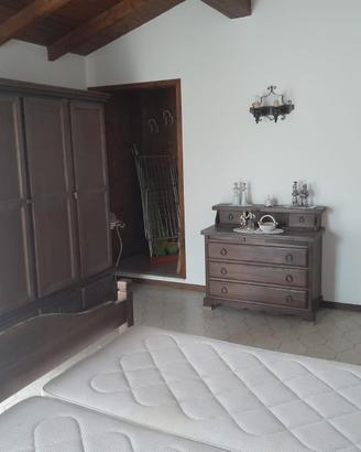 CAMERA COMPLETO in LEGNO MASSELLO ANTICATO