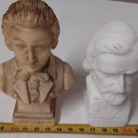 VECCHIO MEZZO BUSTO MOZART GIUSEPPE VERDI VINTAGE