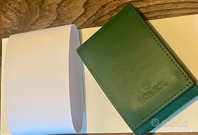 Rolex Porta Orologio Singolo In Pelle Verde Nuovo