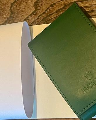 Rolex Porta Orologio Singolo In Pelle Verde Nuovo