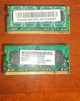 memorie  per pc portatile