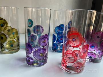 Bicchieri decorati a mano