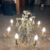 Lampadario vintage cristalli boheme