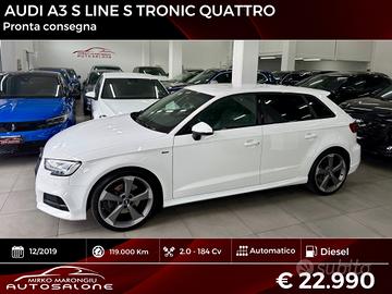 Audi A3 SPB 2.0 184cv quattro S tronic FINANZIABIL