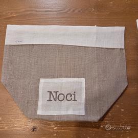 porta patate e porta nocii in lino