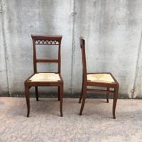 Sedie paglia impaginate color noce rustica