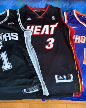 Tris NBA jersey - Wade, Booker, Wembanyama