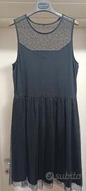 Abito corto nero Only XL parte alta trasparente