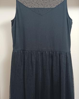 Abito corto nero Only XL parte alta trasparente