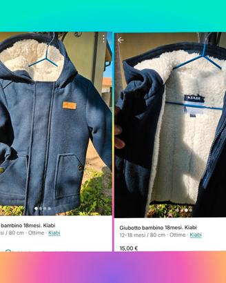 giubotto inverno bambino 18 mesi 