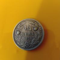 MONETA 1/4 REAL HONDURAS 1870