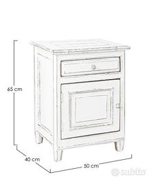 Due comodini in legno massello marca Bizzotto