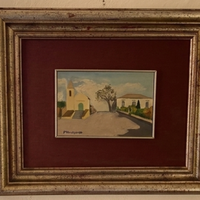 Antico dipinto ad olio a firma Muscuso